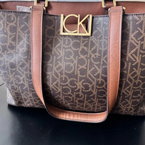 Calvin Klein Brown Logo Tote - Picture 6 of 7